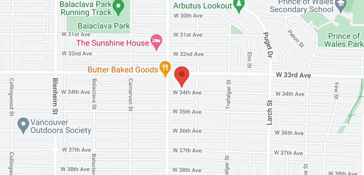 map of 2847 W 34TH AVENUE